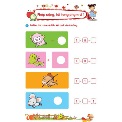Sách - Bé Chuẩn Bị Vào Lớp 1 - Vở Bé Làm Quen Với Toán - Dành Cho Bé Từ 5 - 6 Tuổi - Minh Thắng
