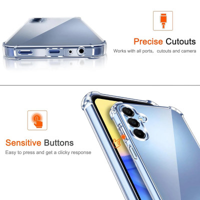 Ốp lưng cho Samsung Galaxy A05, A05s, A70, M51, M33 5G, M31, A04s, A15, A25 5G, A35, A55 dẻo trong chống sốc 4 góc cao cấp - Hàng chính hãng