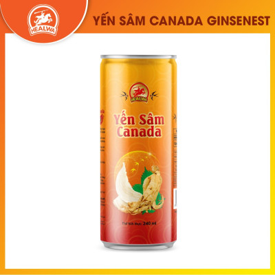 Nước yến thảo dược sâm Canada Healwa (1 thùng x 12 lon x 240ml) Thức uống dinh dưỡng dành cho người Việt