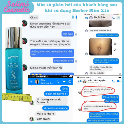 Kem Tan Mỡ Thảo Dược HERBER SLIM X10 120g, Hỗ Trợ Giảm Mỡ, Làm Mờ Vết Rạn, Làm Săn Chắc Da Vùng Bụng, Đùi, Bắp Tay, Bắp Chân, Cằm